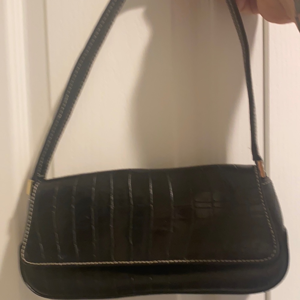 Black snake skin design clutch